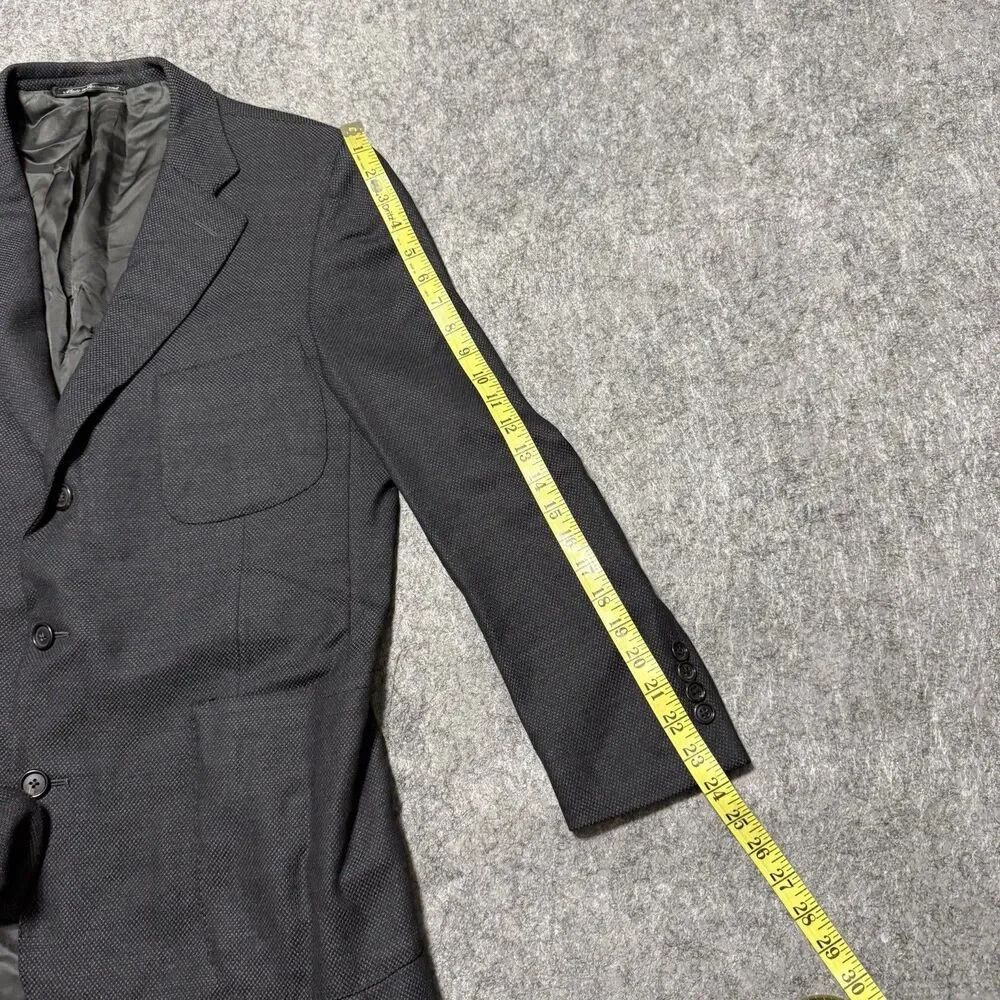 Vintage Ermenegildo Zegna Traveller Jacket Blazer Mens 56 EU 46 US Black Wool